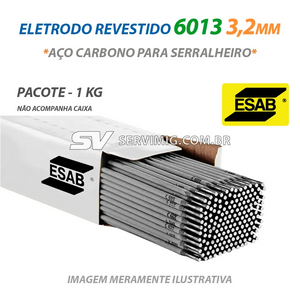 Eletrodo ESAB - Aço Carbono 6013 - 3,2mm - 1/8 - 1KG