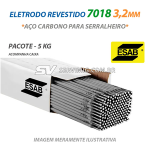 Eletrodo ESAB - Aço Carbono 7018 - 3,2mm - 1/8 - 5KG