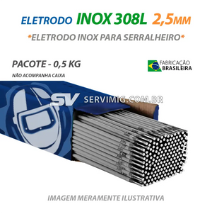 Eletrodo INOX 308L - 2,5mm - 3/32 - 500g