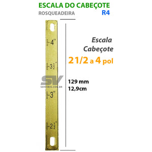 Escala do Cabeçote da Rosqueadeira R2 e R4