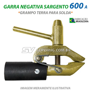 Garra Negativa Sargento - Grampo Terra 600A - Nacional