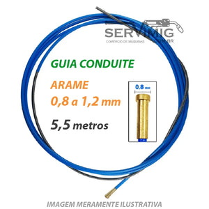 Guia Conduite Mig 0,8 a 1,2mm - 5,0m - para tocha mig