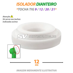 Isolador de Gas Dianteiro Tig - Tochas 9 -12 -21