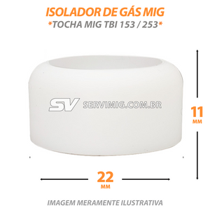 Isolador de Gas - Tocha Mig TBI 153 - 253