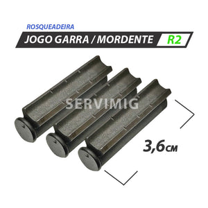 Jogo Mordente / Garra / Inserto para Rosqueadeira R2