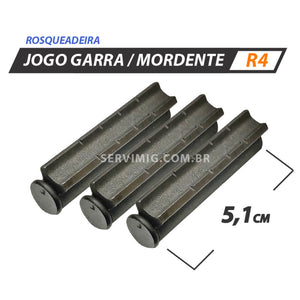 Jogo Mordente / Garra / Inserto para Rosqueadeira R4