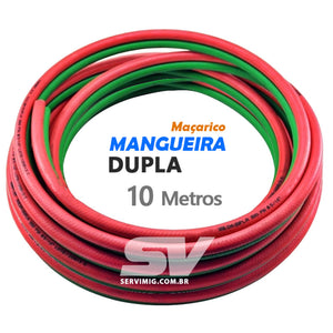 Mangueira Dupla 5/16 para Maçarico - 10 Metros