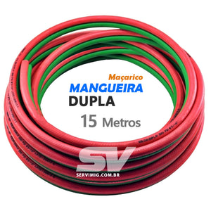 Mangueira Dupla 5/16 para Maçarico - 15 Metros