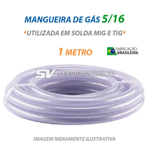 Mangueira 5/16 para Mig e Tig - 1 Metro