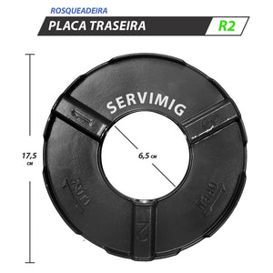 Placa Traseira da Rosqueadeira R2