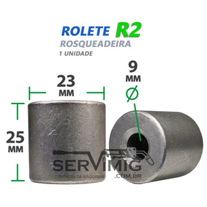 Rolete do Cortador de Tubo da Rosqueadeira R2