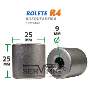 Rolete do Cortador de Tubo da Rosqueadeira R4
