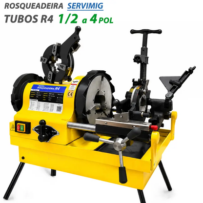 Rosqueadeira Elétrica de Tubos 1/2 a 4 pol - R4 SERVIMIG