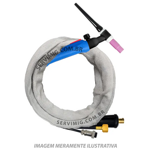 Tocha Tig 26 Valvula e Gatilho - Engate 13mm - 3 Metros