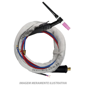 Tocha Tig Refrigerada Flexível 350 - 3,5 metros - Engate 13mm