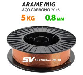 Arame de Solda Mig 0,8mm -Aço Carbono  - 5kg 