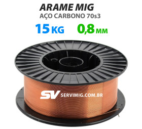 Arame de Solda Mig 0,8mm - Aço Carbono - 15kg 