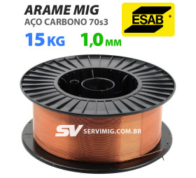 Arame de Solda Mig 1,0mm - Aço Carbono - 15kg - Esab