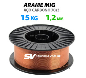 Arame de Solda Mig 1,2mm - Aço Carbono - 15kg 