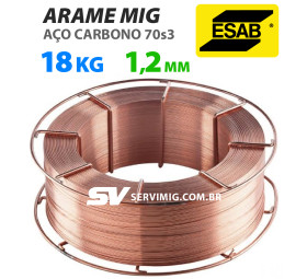 Arame de Solda Mig 1,2mm - Aço Carbono - 18kg - Esab