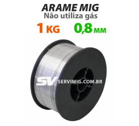 Arame Mig 0,8mm -1kg - Não usa gás