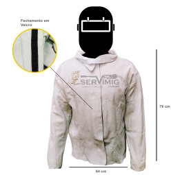Blusao de Raspa Soldador com CA