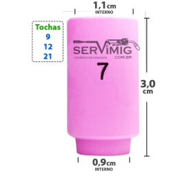 Bocal Ceramico Tig n 7 para tochas 9 -12 -21