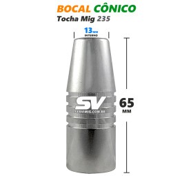 Bocal Mig 13 mm de Rosca - Tocha Mig 235