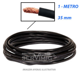 Cabo de Solda Flexivel 35mm - 1 Metro - Emborrachado
