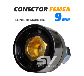 Conector / Engate Femea 9 mm- Painel