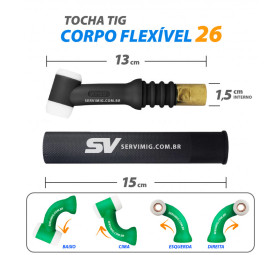 Corpo / Cabeça Flexivel - Tocha Tig 26 Gatilho