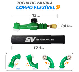 Corpo / Cabeça Flexivel - Tocha Tig 9-12-21 Valvulada