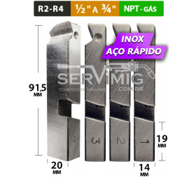 Cossinete Inox - Aço Rapido -  NPT 1/2 a 3/4  - Gas