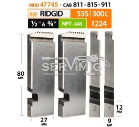 Cossinete para Ridgid 535 / 1224 - Mod 47745 - 811 - NPT 1/2 a 3/4