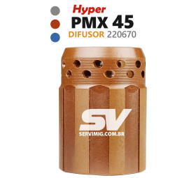 Difusor de gas 220670 - Hypertherm Powermax 45