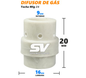 Difusor de Gas para Tocha Mig 24