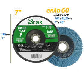 Disco Flap Grão 60 - 7'' - 180mm