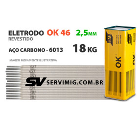 Eletrodo Esab OK 46 - 2,5mm - E6013 - 18Kg - Homologado