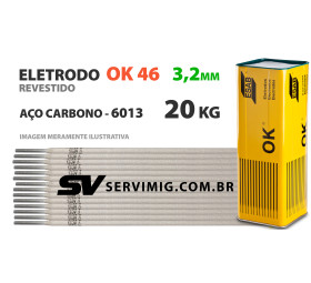 Eletrodo Esab OK 46 - 3,20mm - E6013 - 20Kg - Homologado