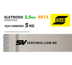 Eletrodo Esab 2,50mm - Aço Carbono 6013 - 5Kg