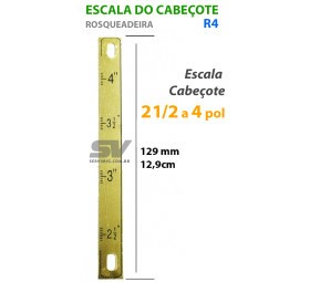 Escala do Cabeçote 2 1/2 a 4 pol - Rosqueadeira R4