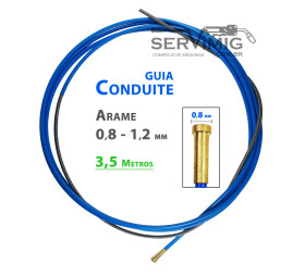 Guia Conduite Mig 0,8 a 1,2mm - 3,5m - para tocha mig