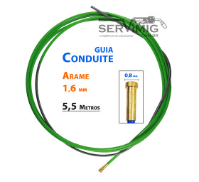 Guia Conduite Mig 1,6mm - 5,5m - para tocha mig
