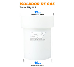 Isolador de Gas para Tocha Mig 125