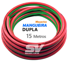 Mangueira Dupla 5/16 para Maçarico - 15 Metros