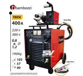 Mig Bambozzi TMC 400A - Trifasica 220V  + Tocha  e Cabo Terra
