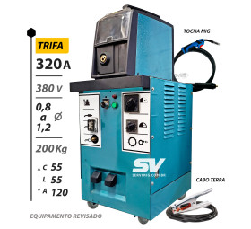 Mig ODB 320A - Trifasica - 380V + Tocha e Cabo Terra
