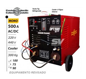 TIG AC/DC Eutectic DPT 500 - Monofasica - 220V - 500A- Tocha e Cooler