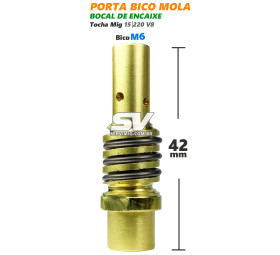 Porta Bico Mola para Bocal Encaixe - Tocha Mig 15-220-V8