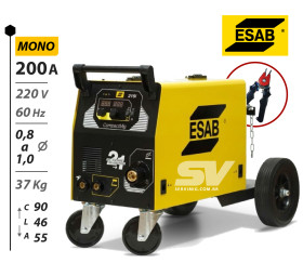 Solda Mig e Eletrodo Esab 215i - Monofasica - 200A